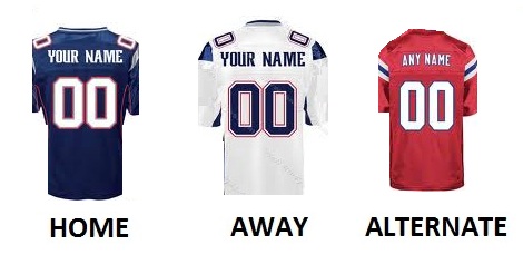 (image for) NEW ENGLAND Pro Football Number Kit - Click Image to Close